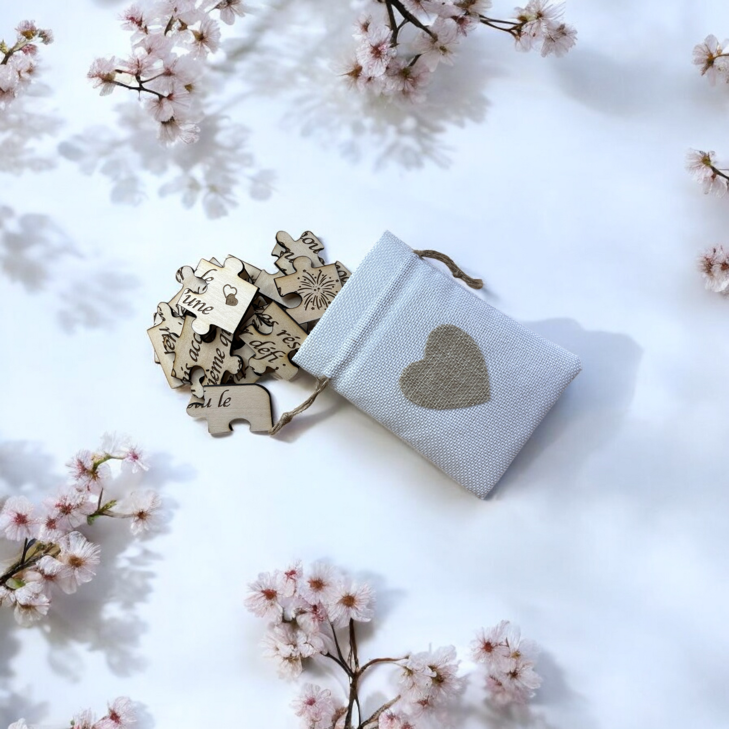 Faire-part puzzle Parrain / Marraine